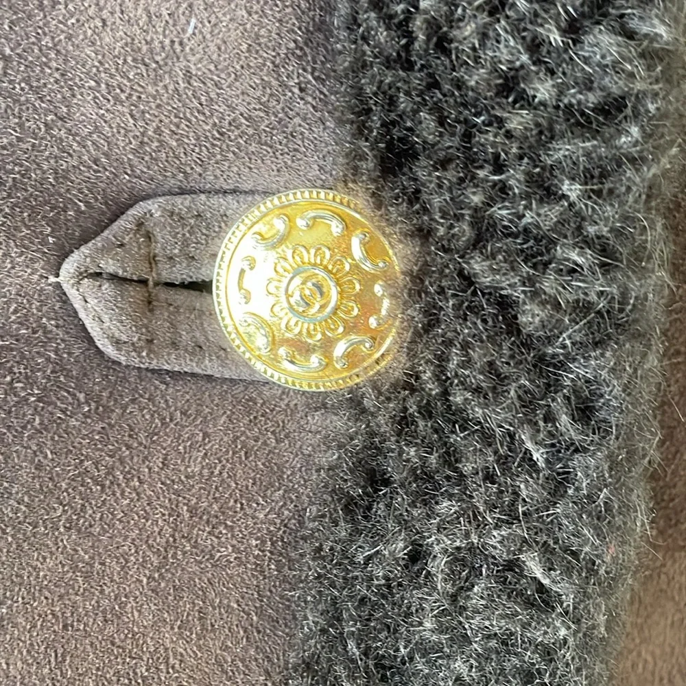 Beautiful extra warm women’s genuine shearling with mink colour and cuff sz XL - Picture 10 of 12